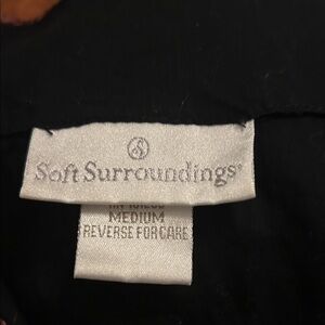 Soft Surroundings Elegant Black Blouse tunic size medium